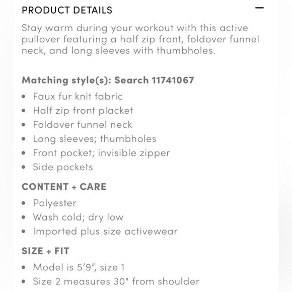 Torrid Active Winter White Sherpa Half Zip Pullover Sweater SZ 1X / 14-16 Cozy - Picture 15 of 15